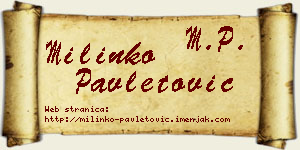 Milinko Pavletović vizit kartica